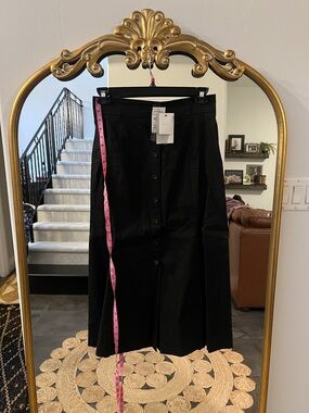 A.L.C. Black Button-Front Maxi Skirt